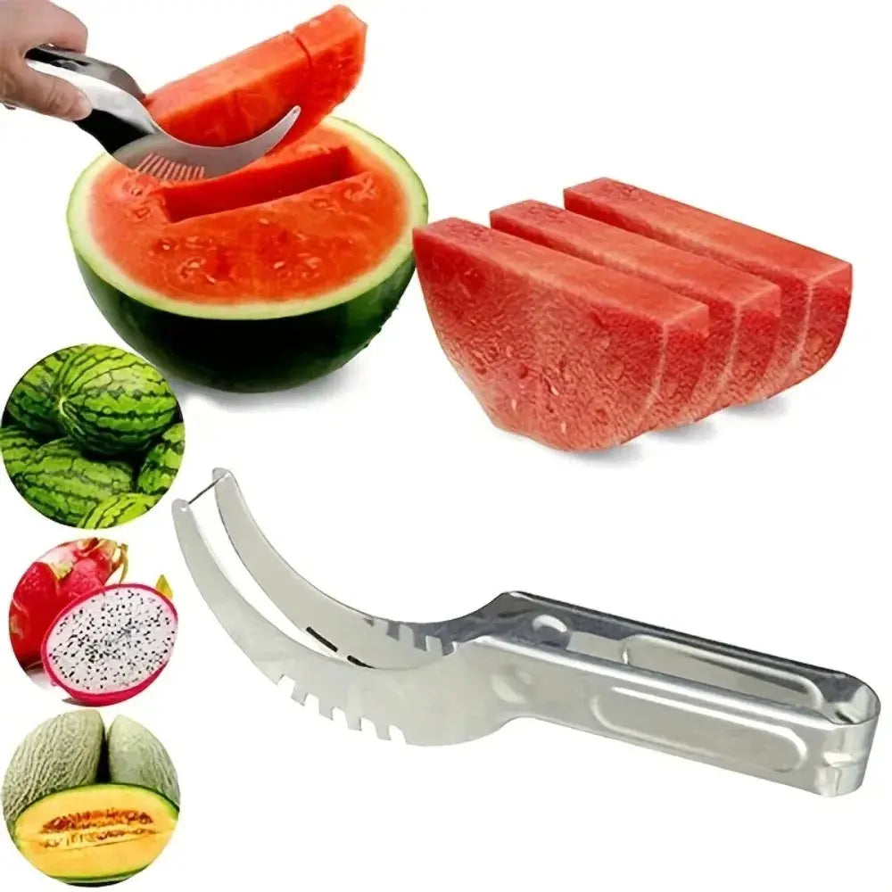 Stainless Steel Watermelon Slicer Non-slip Cutter Melon Cutter Plastic Wrap Handle Not Hurt Hands Fruit Cutting Tool Summer from PriceLows™