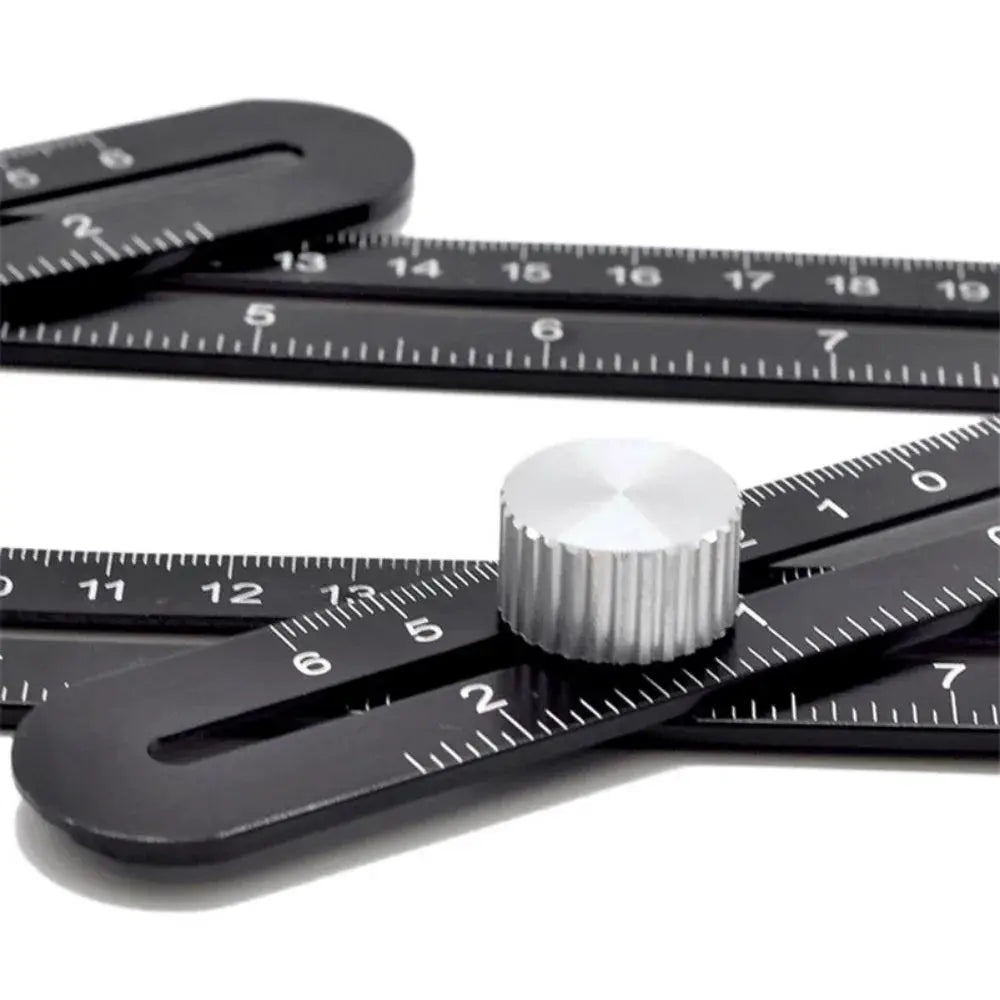 Aluminum Alloy Six-sided Measuring Instrument Template Angle Tool Mechanism Universal Fold Ruler Professional Decoration Tools from PriceLows™