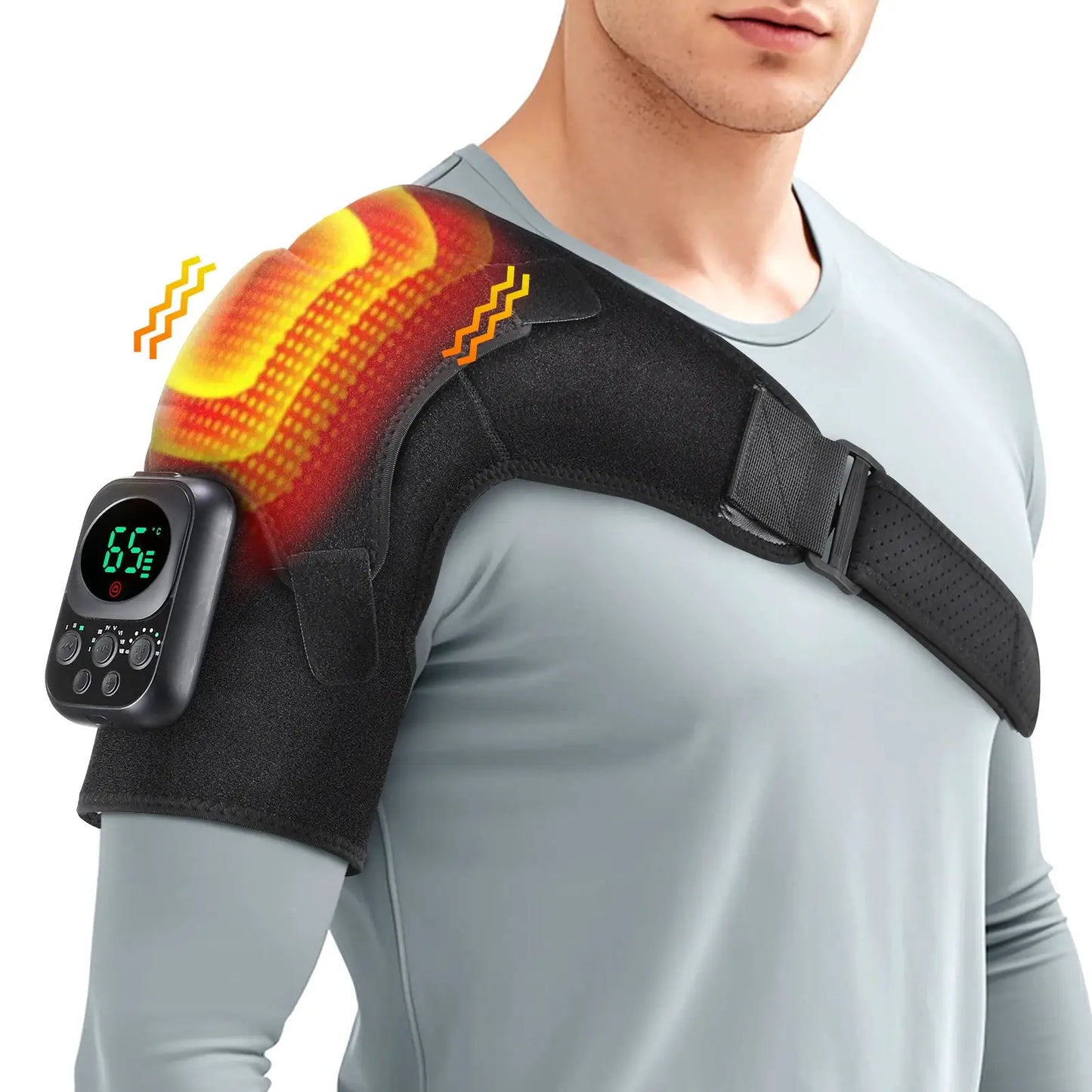 Electric Shoulder Brace | Wireless Heating Pad | Mobile Controlled | Men Women
