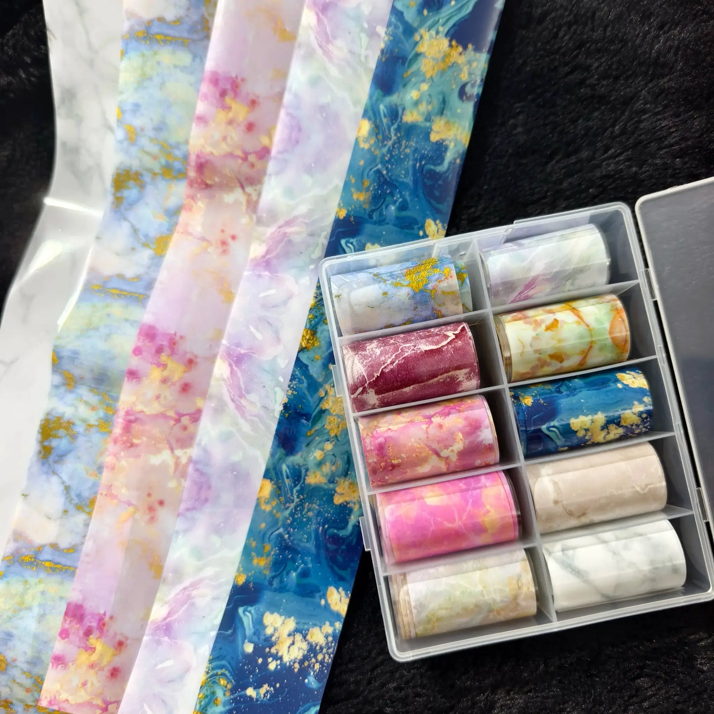 10Rolls Halloween Flower Plaid Angel Marble Bow Nail Foils Transfer Paper Nail Art Stickers Decal Nails Decoration from PriceLows™