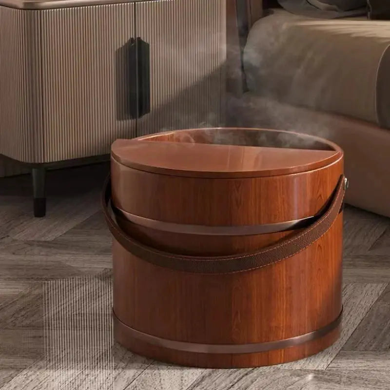 Wooden Massage Foot Bath Barrel With Handle For Soaking