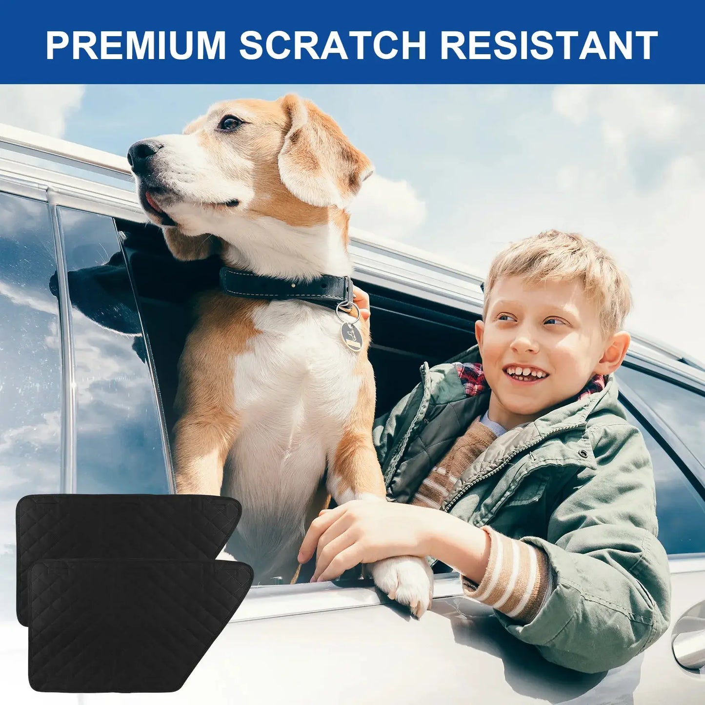 2Pcs Oxford Waterproof Car Door Cover for Dog Anti-Scratch Car Interior Cover Washable Car Door Protect Mats for Car Truck & SUV from PriceLows™