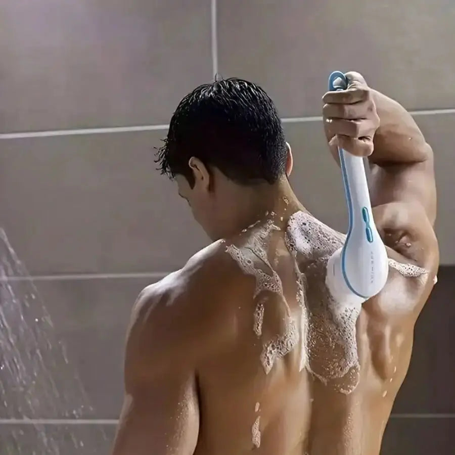 Electric Shower Brush | Soft-Bristled | Five Head Attachments | Back Cleaning