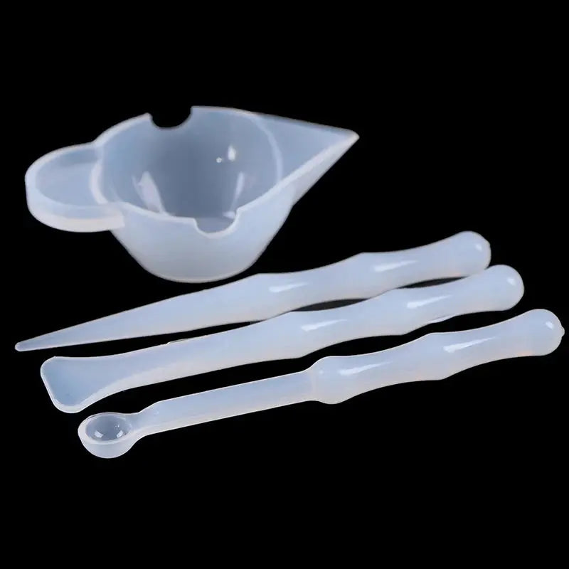 Silicone Mix Cup Set | Resin Epoxy Jewelry Tools | 6cm Cup And 9cm Stir Stick