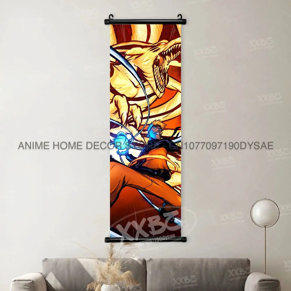 Uzumaki Naruto Posters Sasuke Home Decor Uchiha Madara Hanging Painting Might Guy Scrolls Picture Gaara Wall Art Killer B Mural from PriceLows™