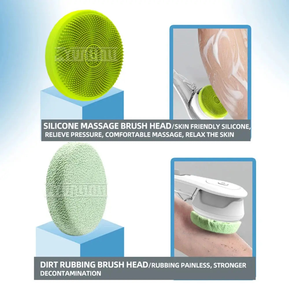 Electric Bath Brush | Long Handle | Six In One | One Size