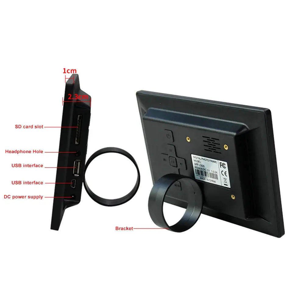 Digital Photo Frame | 7 Inch HD Display | 16GB Memory | Black, White from PriceLows™