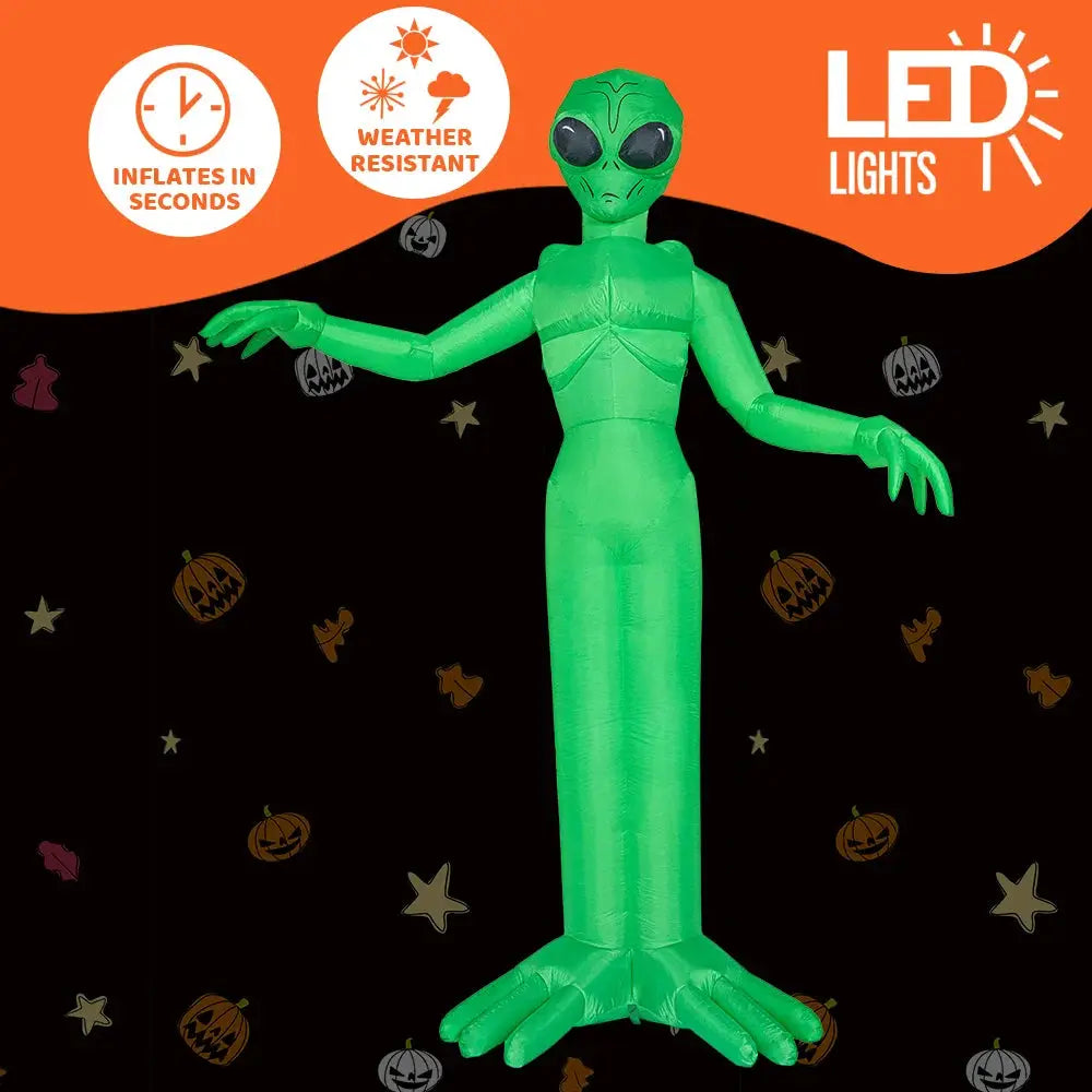 Halloween Alien Inflatables | 9 Ft Tall | Led Lights | Outdoor Yard
