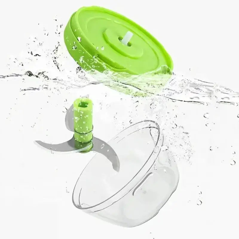 Manual Food Chopper | Stainless Steel Blades | Portable | White Or Green