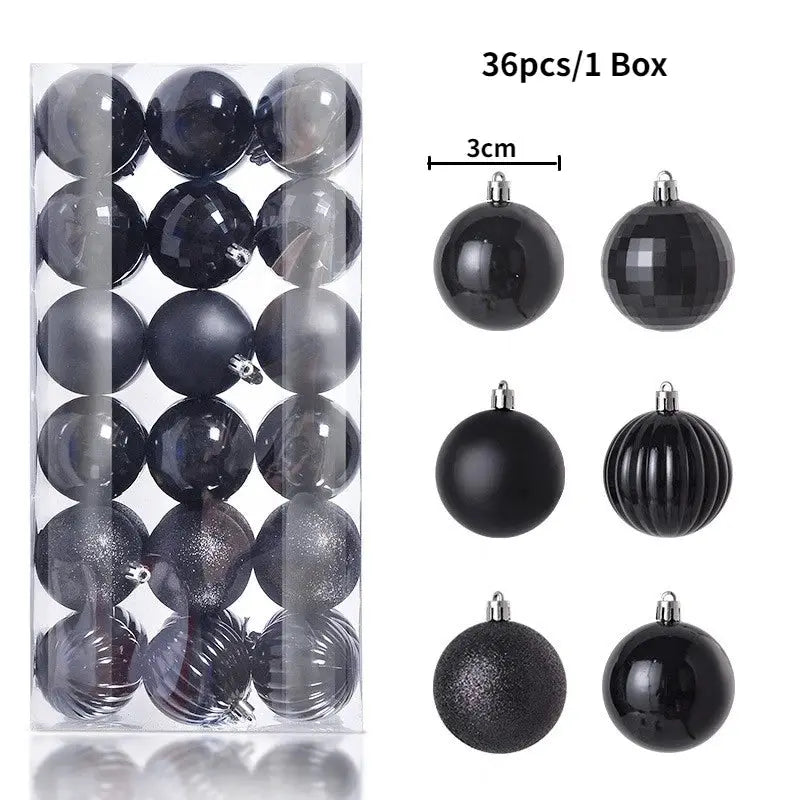 Christmas Tree Ornaments | Plastic Baubles | Indoor Decor | 24 Or 36 Pcs