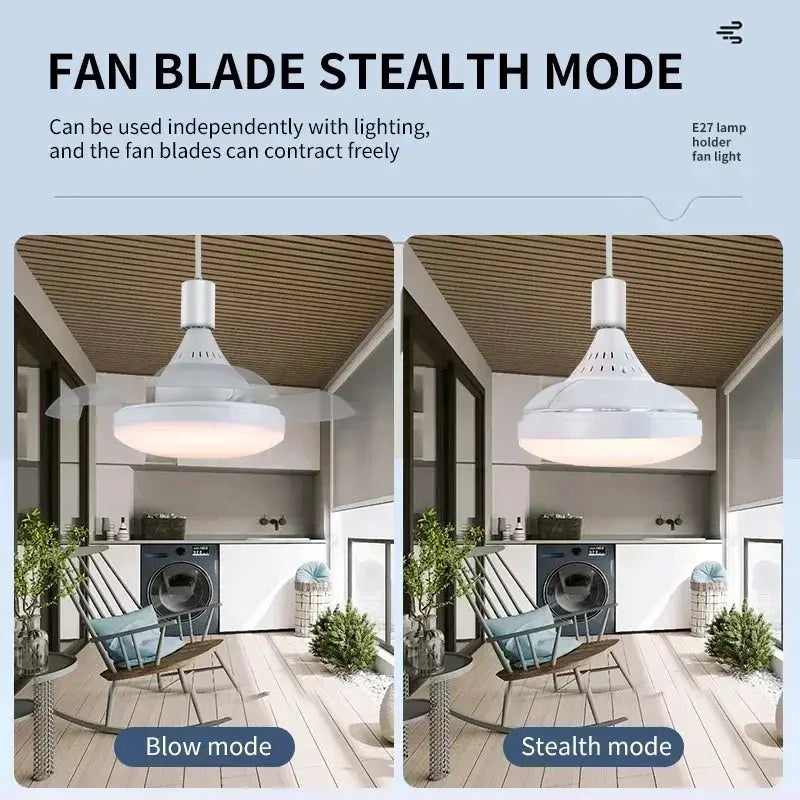 Ceiling Fan Light 2in1 | Remote Control | E27 Socket | Small Room