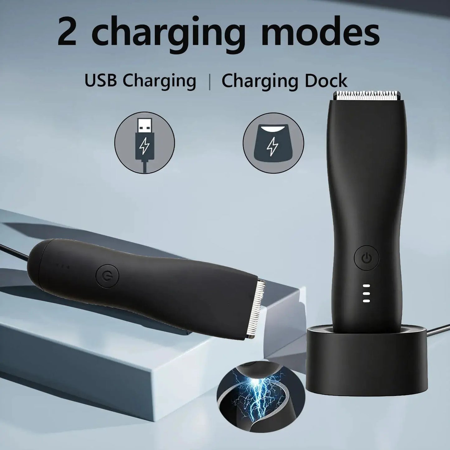 Electric Body Hair Trimmer | Waterproof Design | Type-C Recharge | Unisex Use