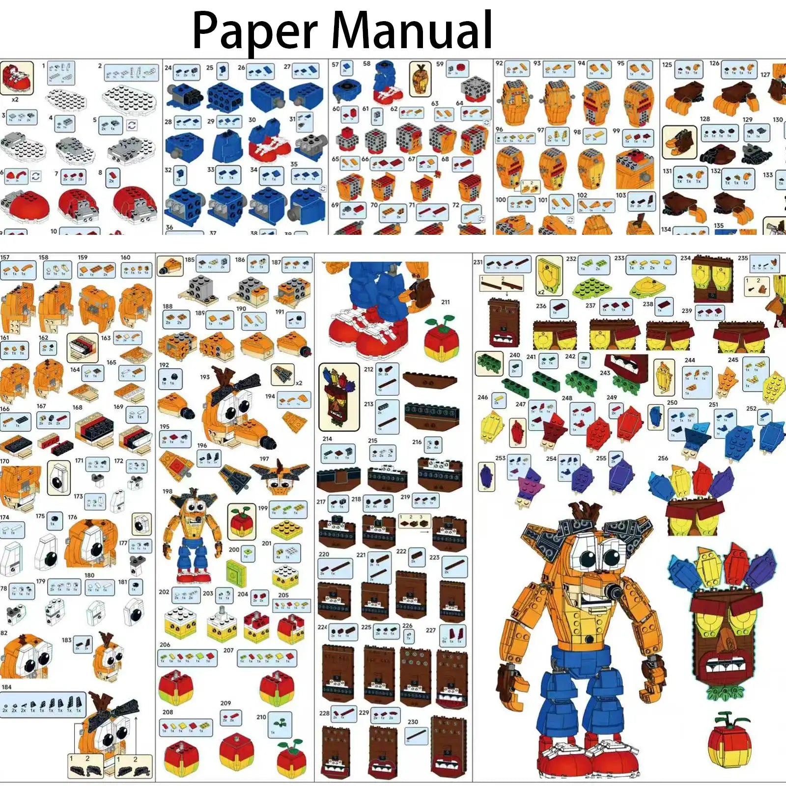 MOC Crashed Bandicoots Monster Building Block Set Game Main Character Bag Beaver Bricks Toys Children Gifts(1027 PCS) from PriceLows™