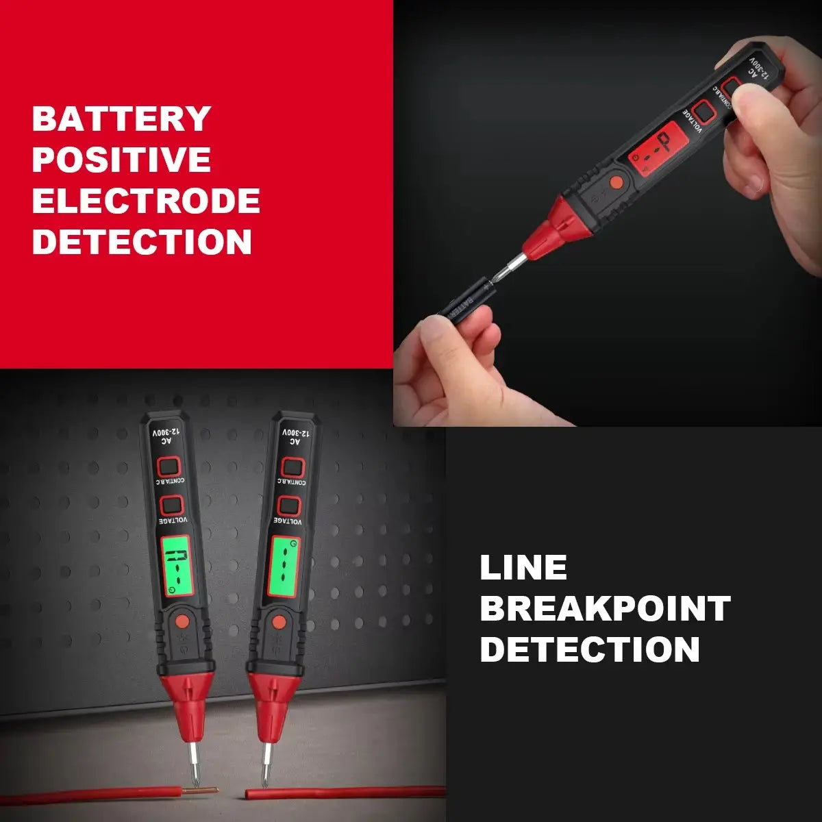 HABOTEST HT91CP/DP Series Digital Voltage Phase Sequence Measuring Pen Voltage Detector Probe Zero Live Wire Voltage Meter from PriceLows™