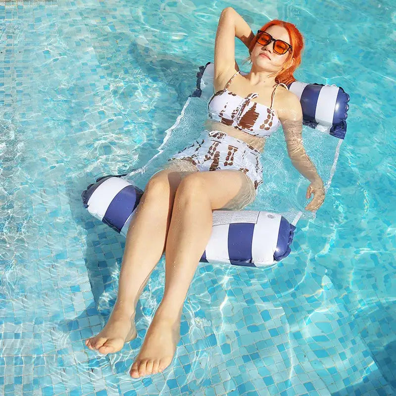 Pool Hammock Float | 4-in-1 Inflatable | Saddle Lounge Hammock Drifter | 1 Pack