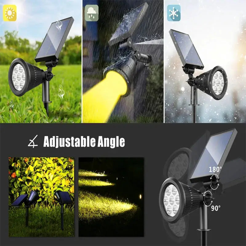 Outdoor Solar Lights Home Garden Patio Walkway Lawn Waterproof 7Led Solar Lamp Spotlight Decoration Energy Yard Lantern Lighting from PriceLows™