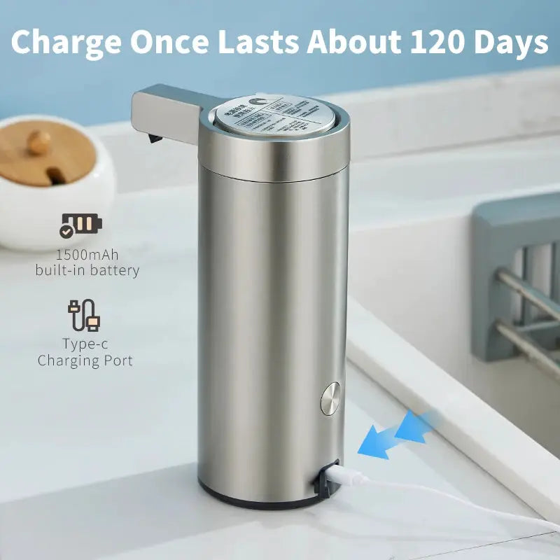 Kitchen Soap Machine Automatic Sensor Out of Hand Sanitizer Smart Electric Body Wash Soap Dispenser 304 Stainless Steel from PriceLows™