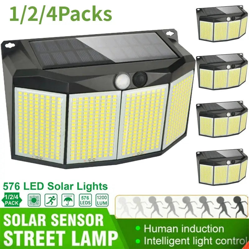 576 LED Solar Power Light Motion Sensor Outdoor Waterproof 3 Mode Security Spotlight for Outside Pathway Yard Garden Garage Lamp from PriceLows™