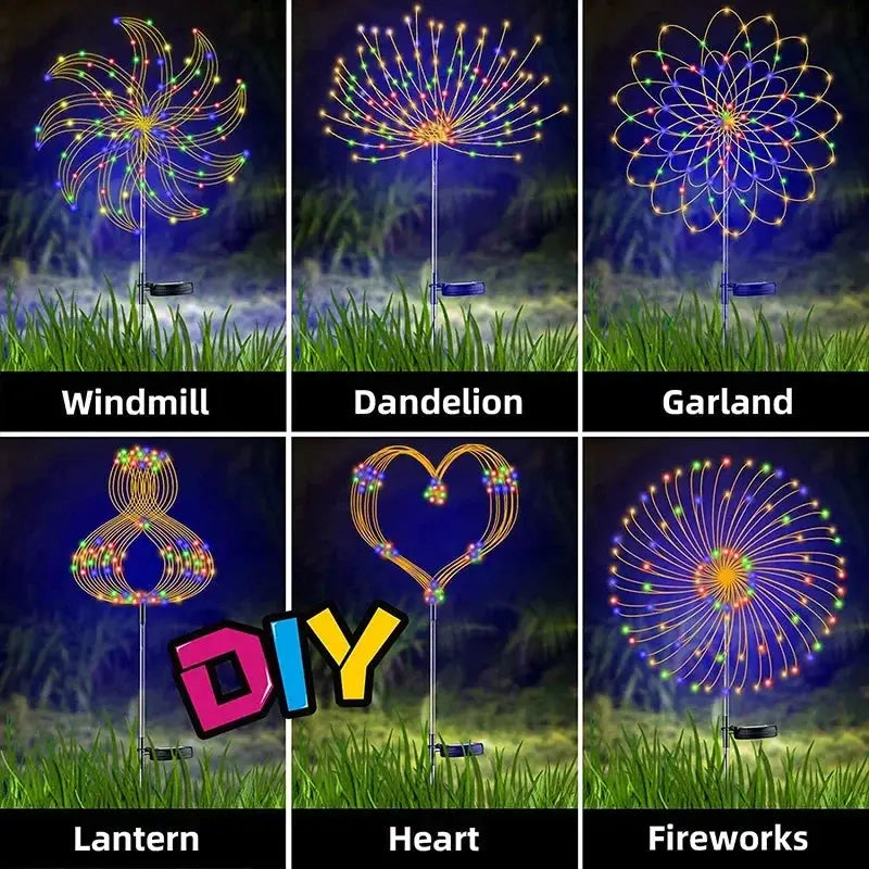 1/2/4Pcs Solar LED Firework Fairy Light Outdoor Garden Decoration Lawn Pathway Light For Patio Yard Party Christmas Wedding from PriceLows™
