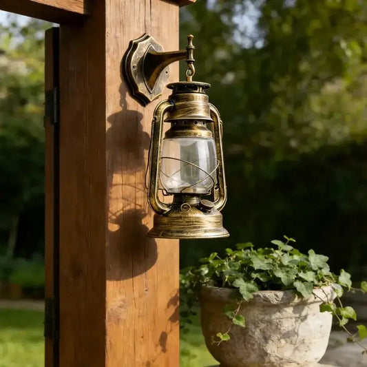 Bymaocar Industrial Antique Bronze Plastic Lantern Sconce Indoor Garden Porch Exterior Wall Light for Home Yard Patio Decor from PriceLows™