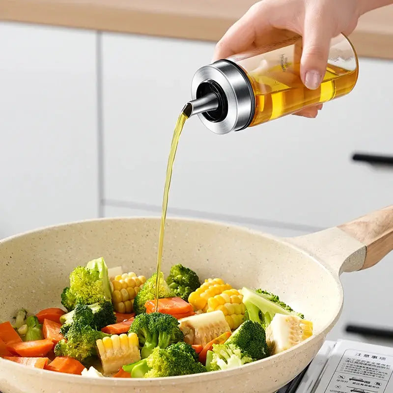 Rotating Seasoning Bottle Set | Glass Spice Jars | Rotating Rack | Various Sizes