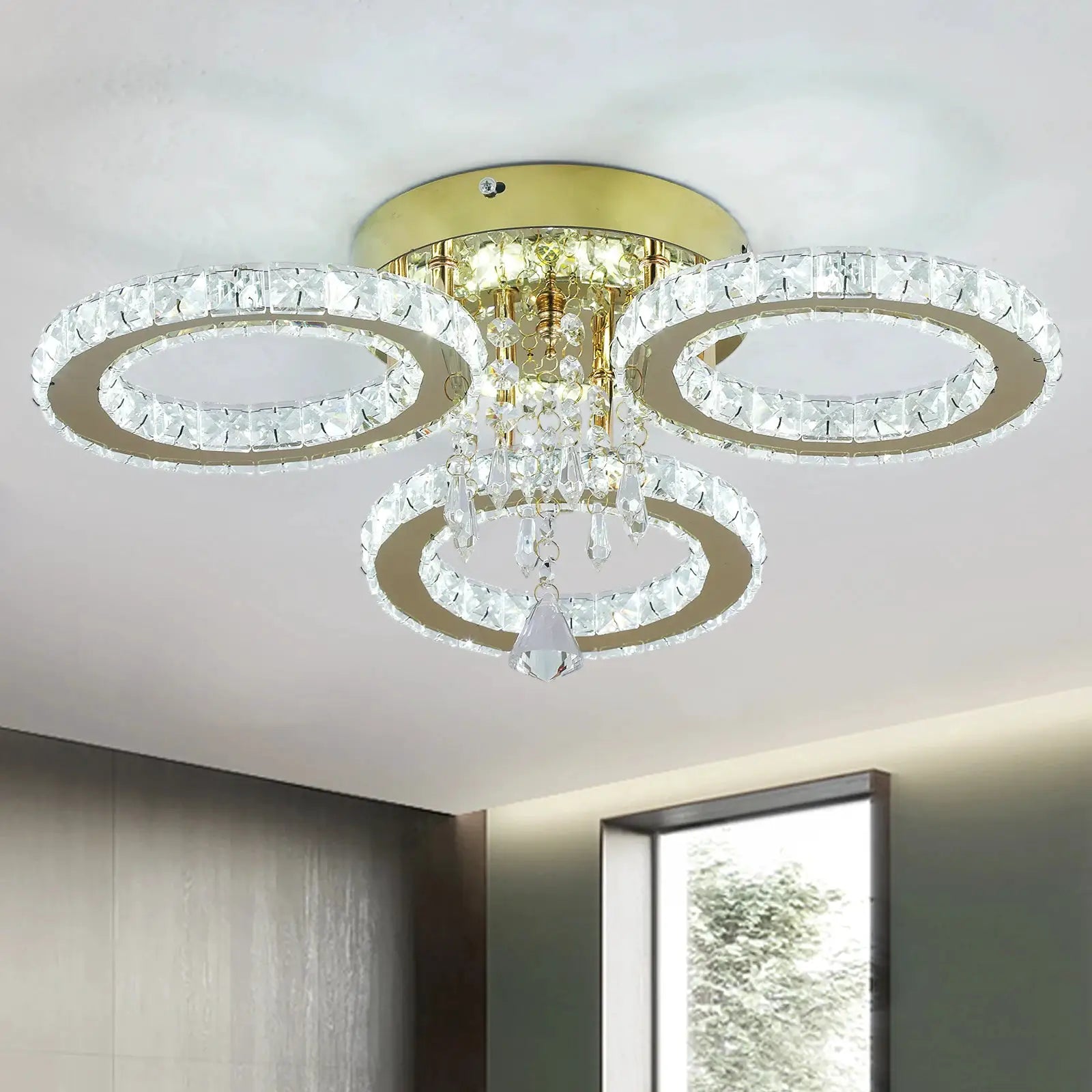 VETRULUS Led Ceiling Light Modern Home Decoration Crystal Chandelier Luxury Living Room Dining Gold Ceiling Lamp lighting from PriceLows™