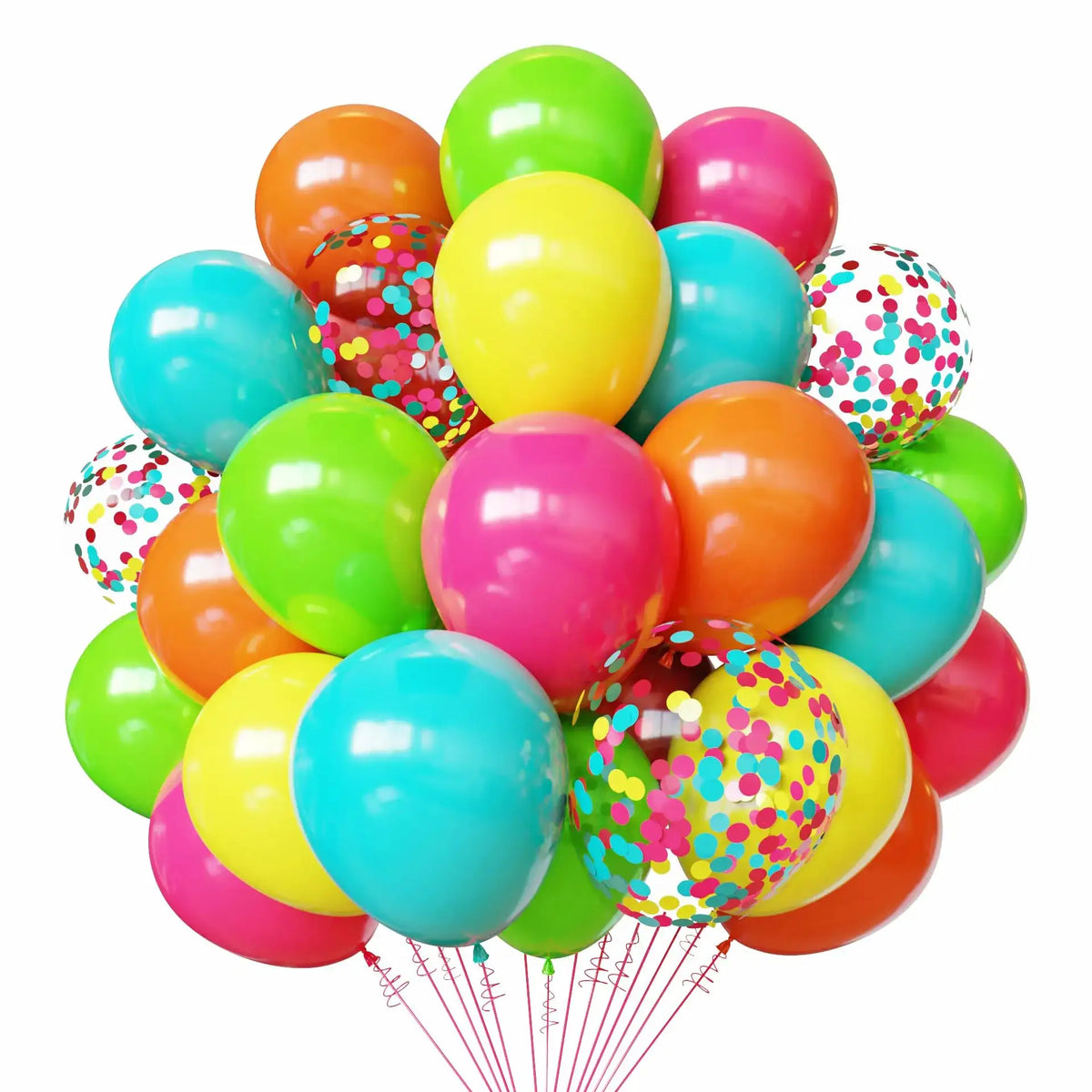 Latex Round Balloons | White And Gold Color | 12 Inch Size | 50 Pack Set