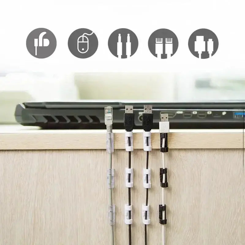 1-60Pcs Drop Self-adhesive Wire Organizer Line Cable Clip Buckle Clips Fastener Holder For Car Line PC TV Ethernet Cable Clip from PriceLows™