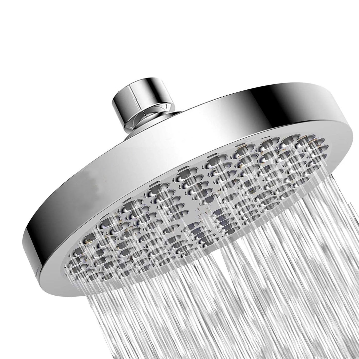 Shower Set | 6 Inch Round Shower Head | Electroplated Finish | Rod Included