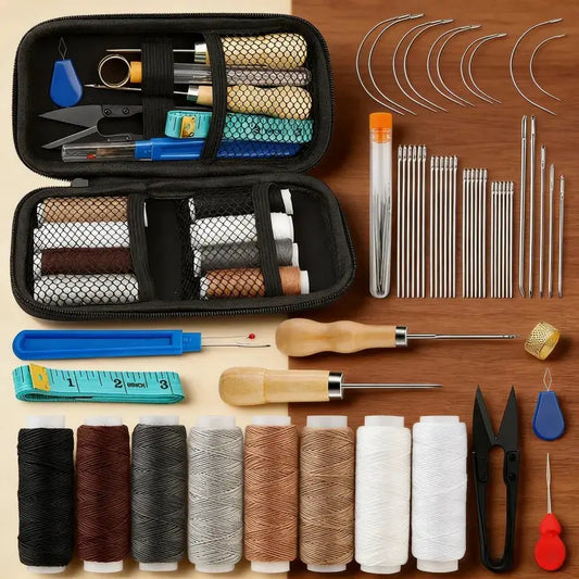 Leather Craftsmanship DIY Leather Sewing Kit Interior Decoration Repair Kit, Comes with Sewing Umbrella Scissors Tool Kit, Suita from PriceLows™