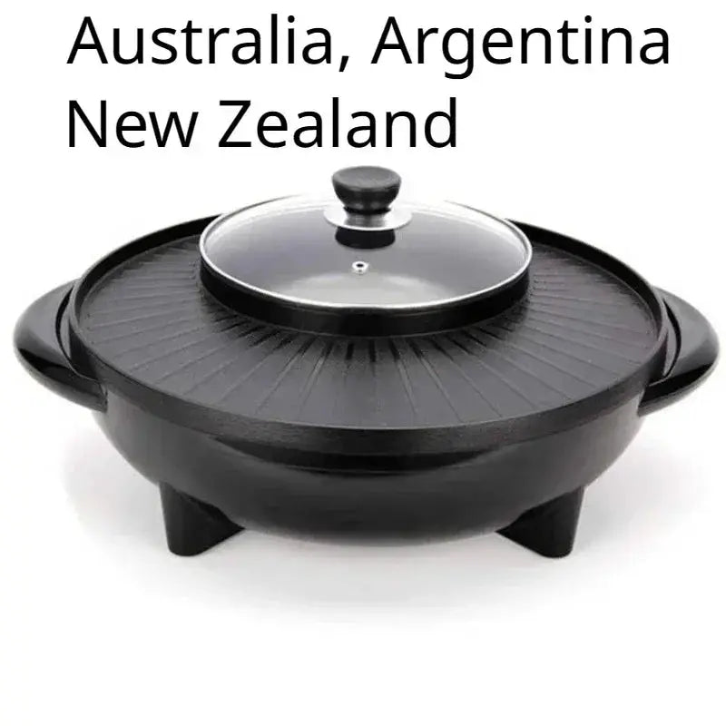 2-In-1 Electric Hot Pot And Grill | 1500W | 34cm Round Non-Stick | 3-4 People