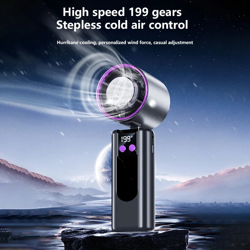 Lenovo Portable Fan | Usb Charging | Digital Display | Handheld