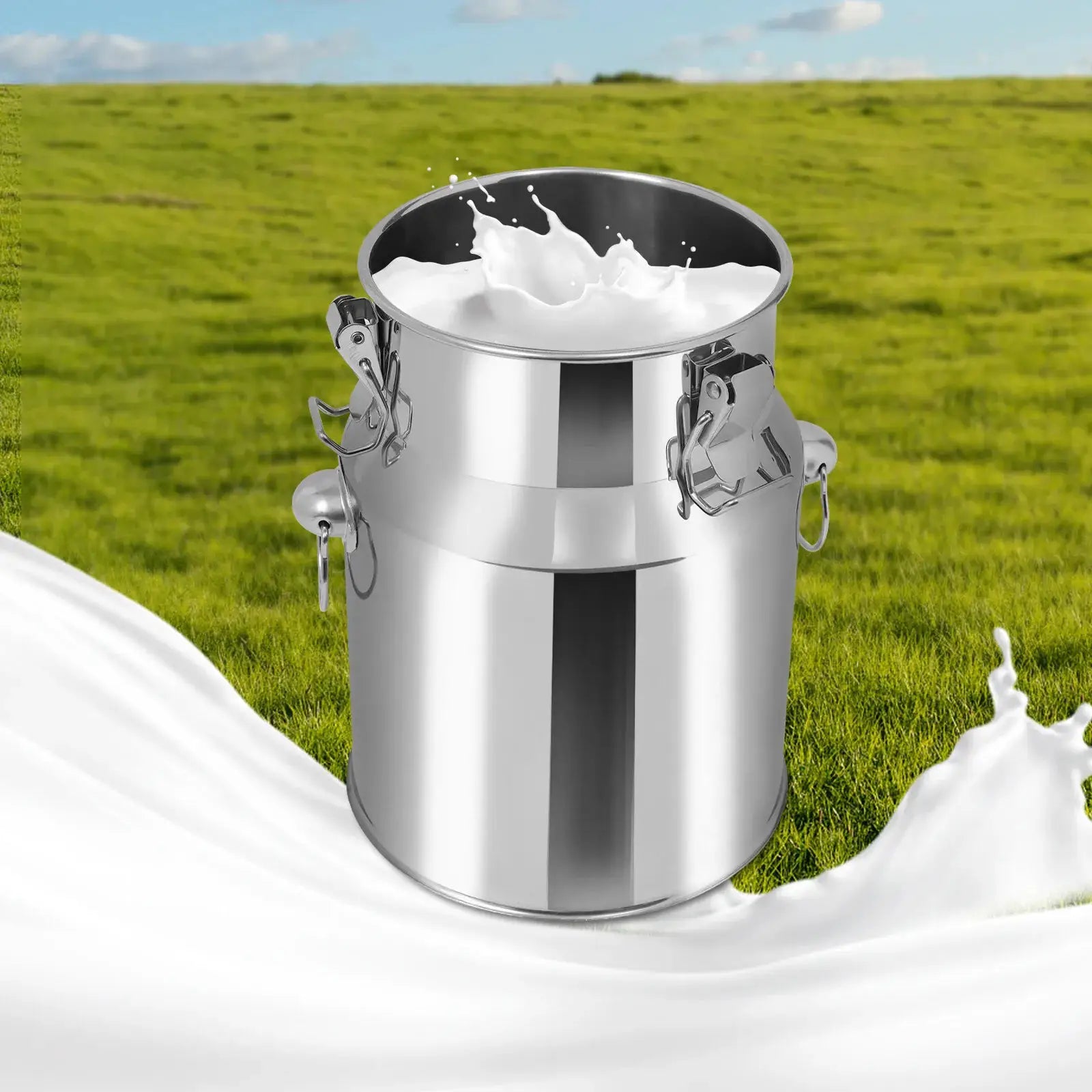 Durable 5L Stainless Steel Sealed Storage Bucket Versatile for Wet & Dry Items Corrosion-Resistant with Tight Locking Lid from PriceLows™