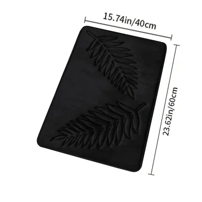 3 Piece Bathroom Mat Memory Foam Ultra Soft and Absorbent Leaf Bath Rugs Thick Washable For Bathroom Toilet Tub Mat Set from PriceLows™