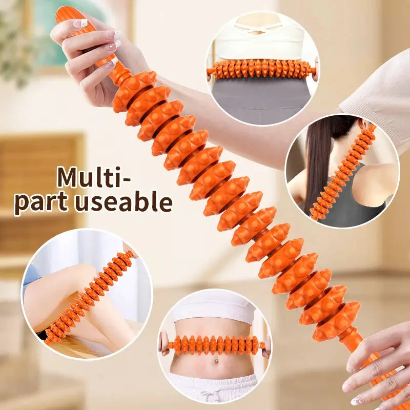 Handheld Rolling Massage Stick | ABS TPR | Back Abdomen Relief