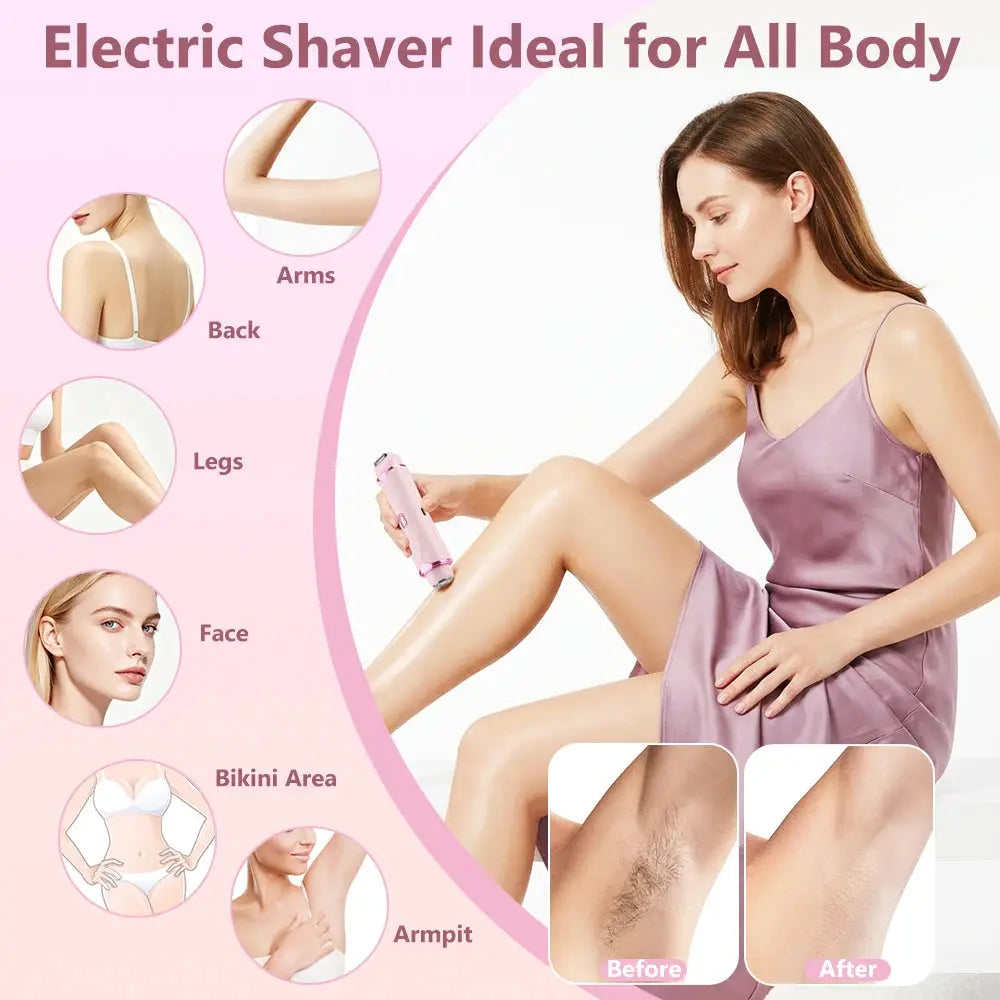 Dual-Head Electric Hair Trimmer For Women | USB Rechargeable