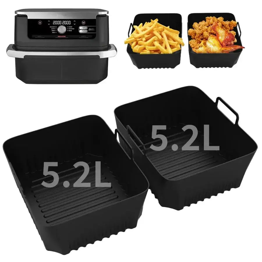 Silicone Air Fryer Basket Liner | Reusable | Non-Stick BPA-Free | Ninja AF500