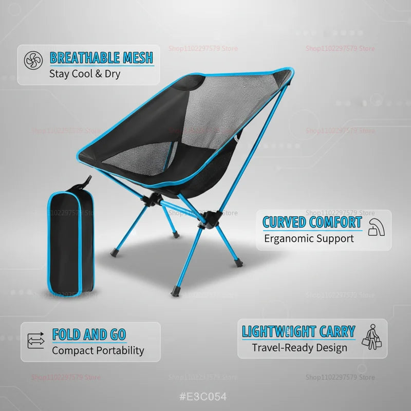 Outdoor Folding Chair | Metal Frame | Foldable | Small Size