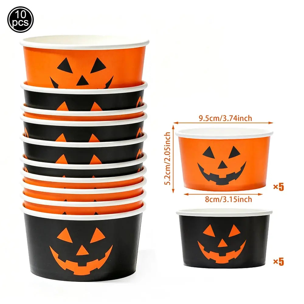 Halloween Party Supplies | Paper | Pumpkin Theme | Tableware Set