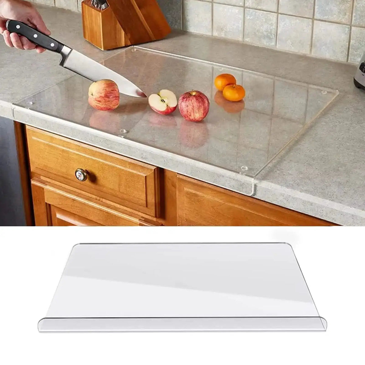 Acrylic Cutting Board | Transparent Anti Slip | Countertop Protector