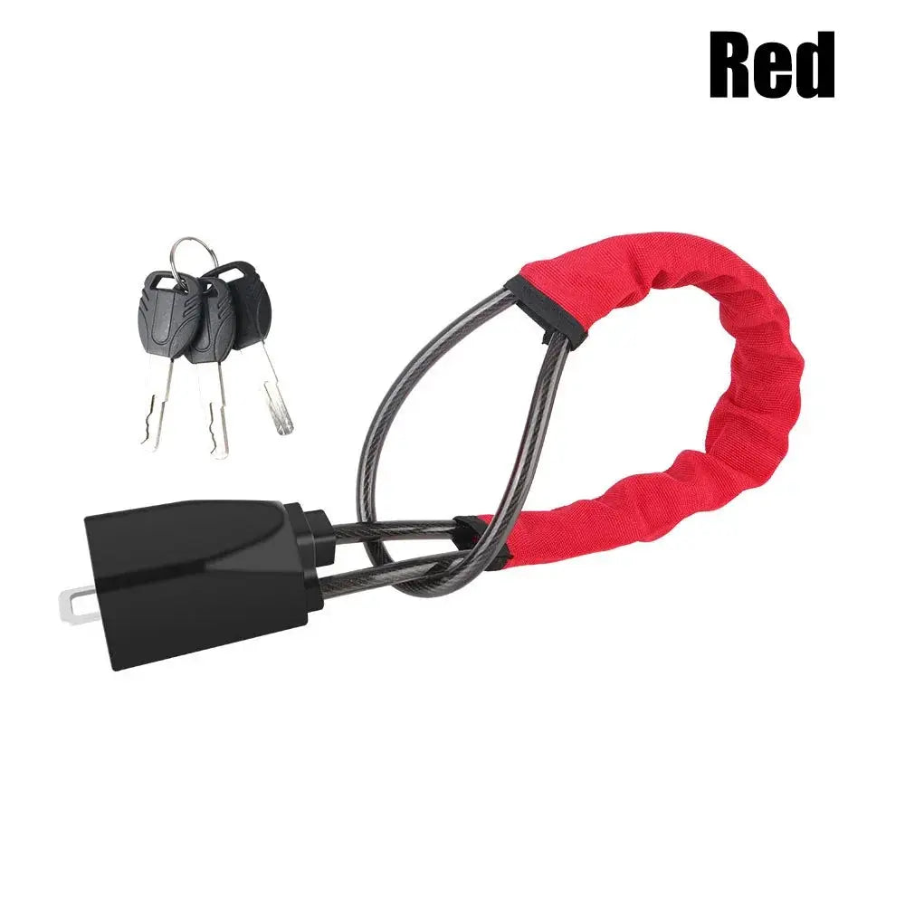 Universal anti-theft device safety belt buckle lock steel wire rope lock for Vehicles Prevent Theft Durable Security Rope from PriceLows™
