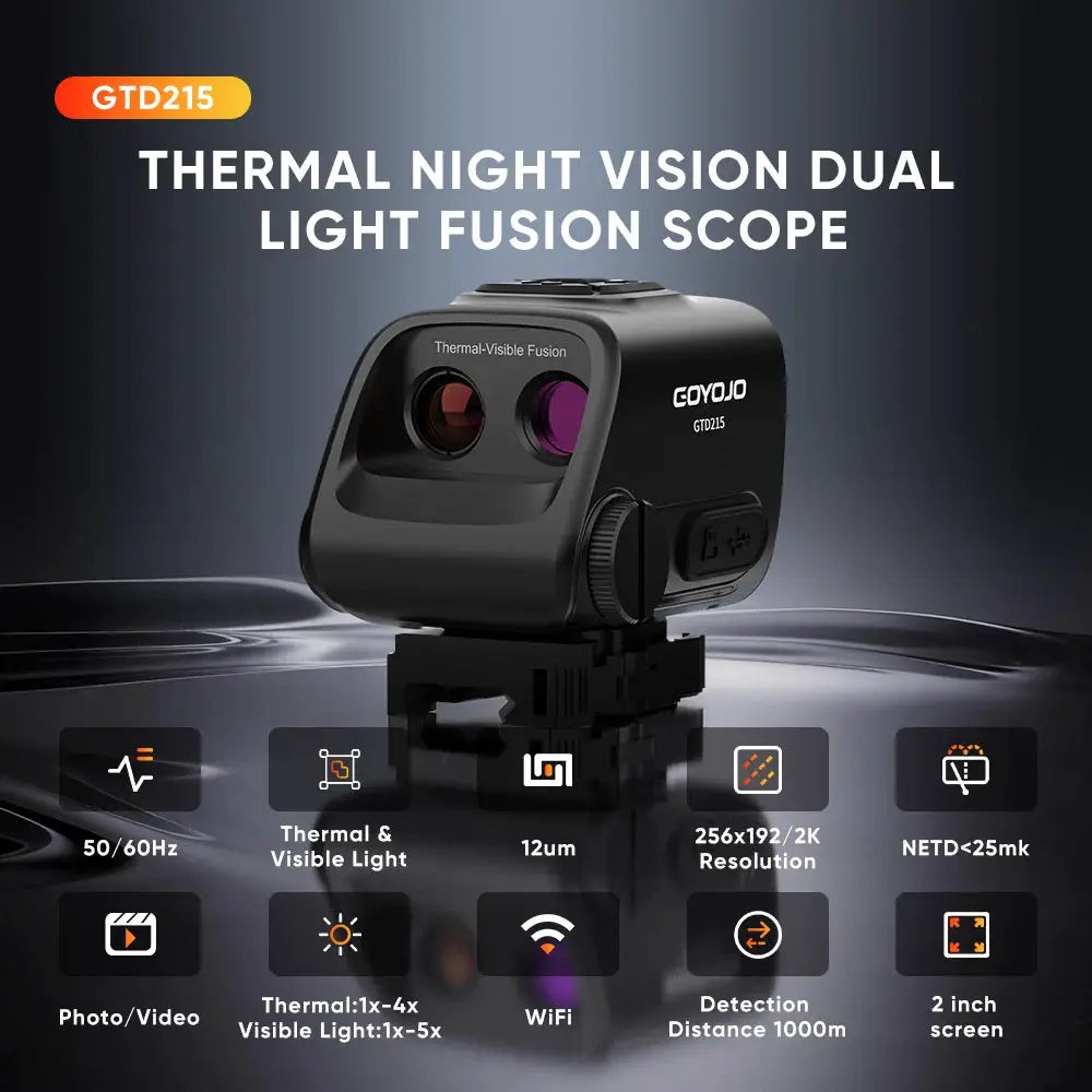 Multispectral Dual-light Fusion Thermal Imaging Scope for Hunting 2K 60Hz Daytime Thermal Monocular with Video Rec PIP WiFi from PriceLows™