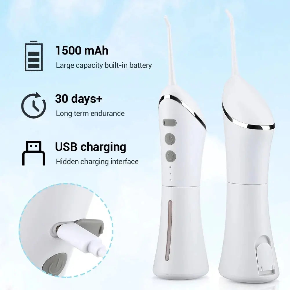 Water Flosser | USB Rechargeable | 2 Nozzles Included | 3 Modes