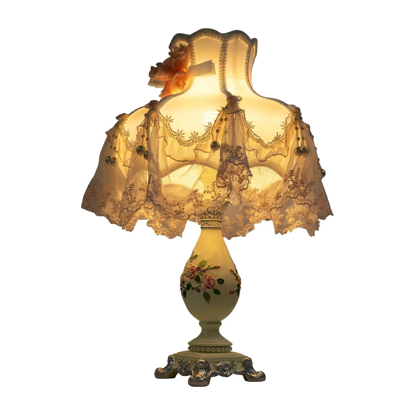Princess Style Table Lamp LED Girl Creative Light Luxury Romantic Wedding Room Decoration Home Lighting Bedroom Bedside Lamp from PriceLows™
