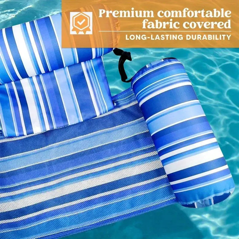 Inflatable Pool Float | 2 Pack | Adjustable Back And Head Support | Adult Size