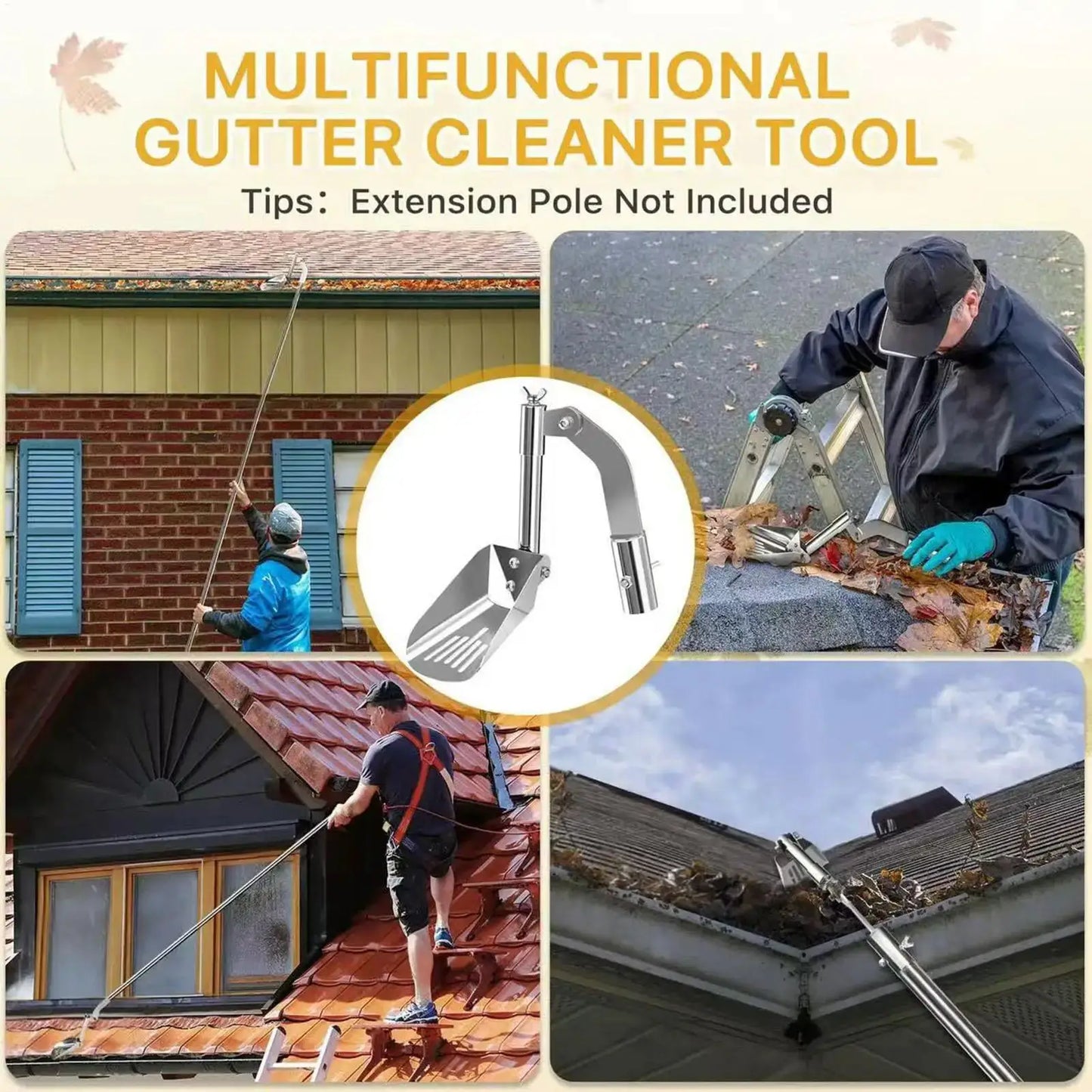 Gutter Cleaning Scoop Gutter Cleaning Shovel For Garden Ditch Villas Rustproof Stainless Steel Drainage Maintenance Cleaner from PriceLows™