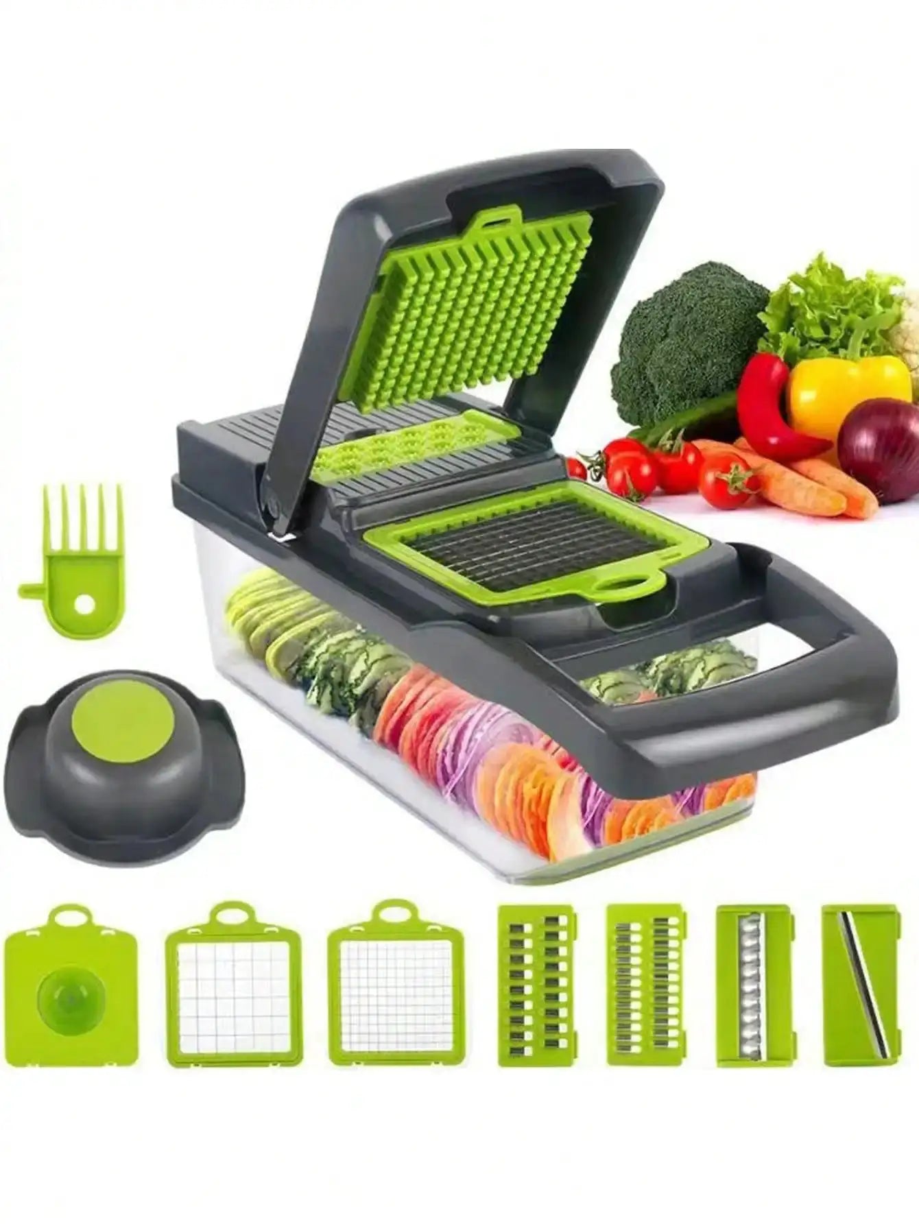 Safe Vegetable Cutter, Valentine's Day Gift Idea for Home Cooks. 33cm, Practical & Caring Present from PriceLows™