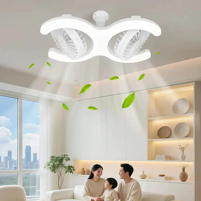 LED Ceiling Fan Light | 60W LED | Remote Control E27 Socket