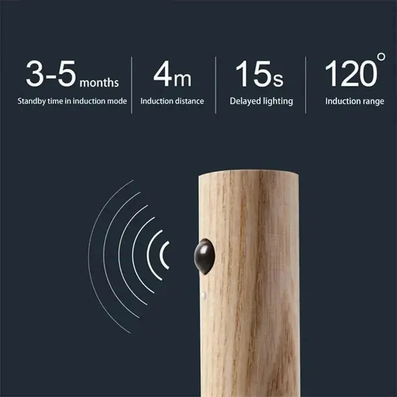 1pc Intelligent Human Body Induction Night Light, LED Rechargeable Corridor Cabinet Wall Light, Household Toilet Wall Induction from PriceLows™