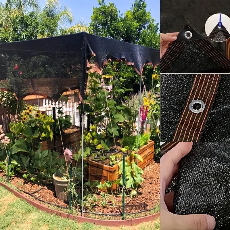 Black Shade Cloth Netting | 6X10FT HDPE Mesh | With Grommets